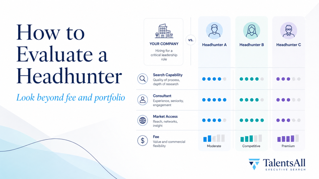 Criteria for evaluating executive search firms in Vietnam
