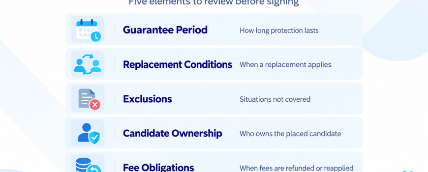 Recruitment agency guarantee period and coverage