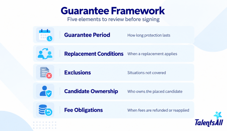 Recruitment agency guarantee period and coverage